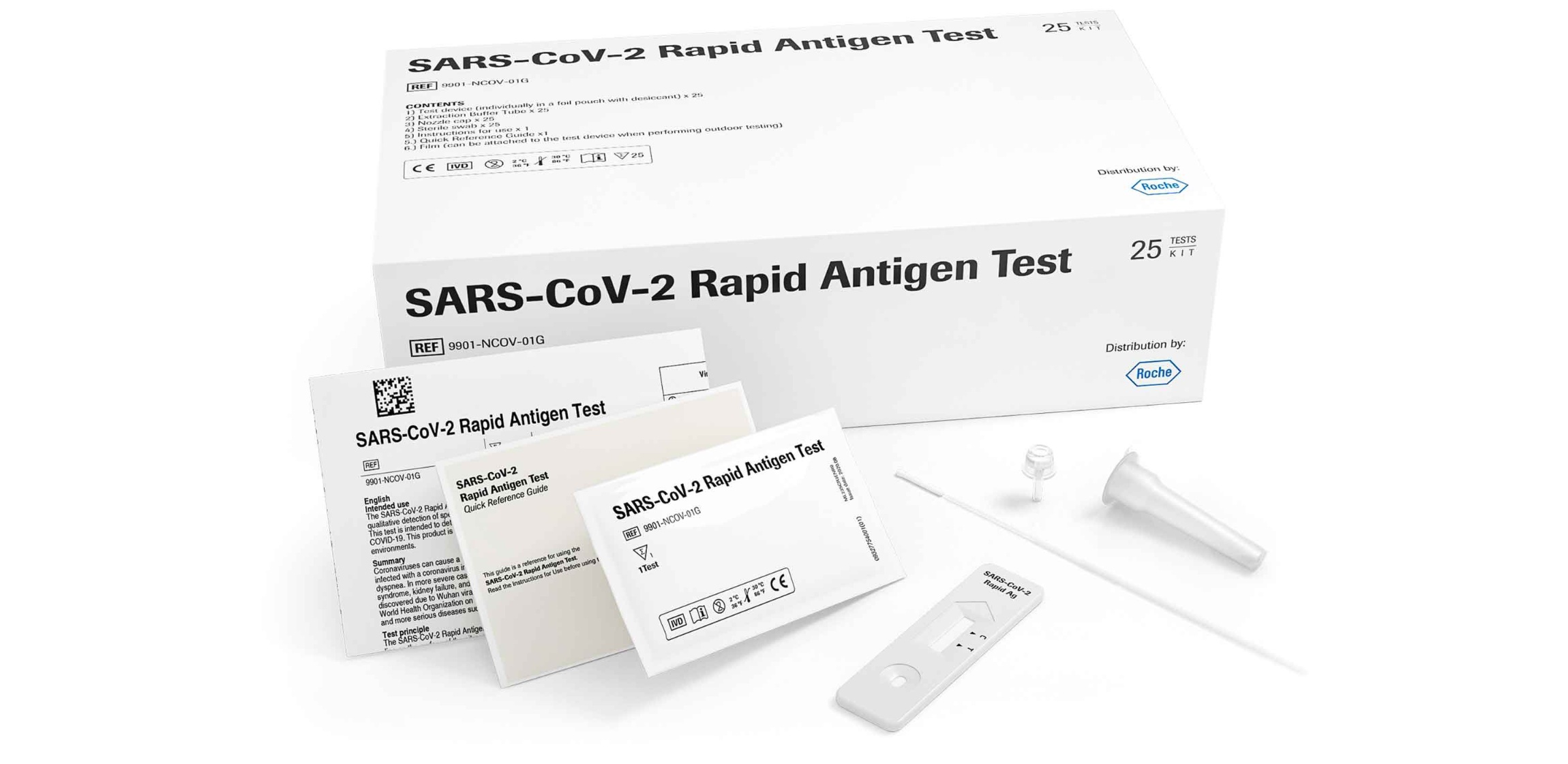 Prueba COVID ROCHE Test Rapido de Antigeno SARS-CoV-2 (Caja 25 pzas)